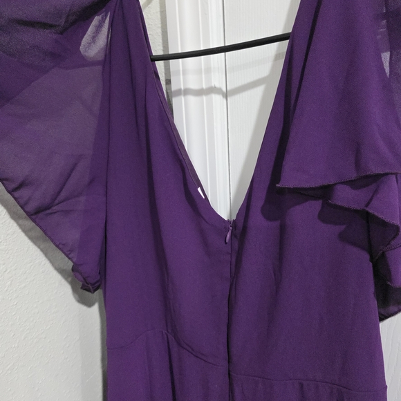 Elegant Deep Purple Maxi Dress - Picture 3 of 6